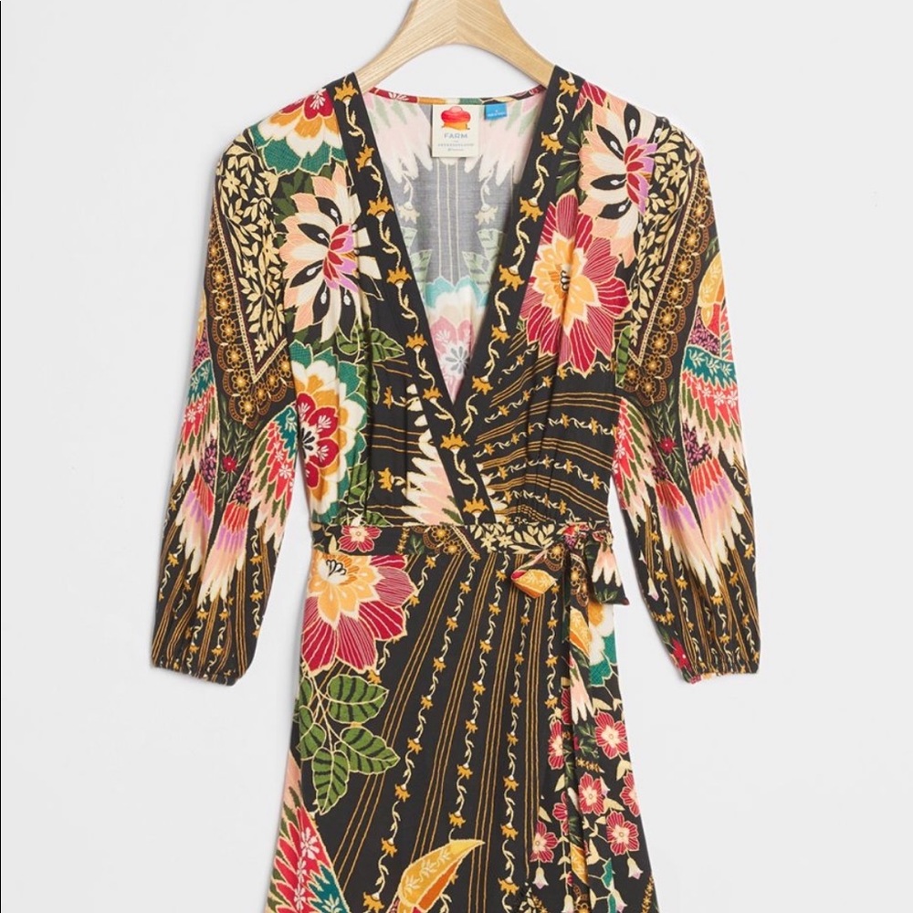 Farm Rio Amorina wrap maxi Dress - Anthropologie